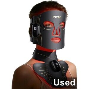 INTEO 4 Modes Cordless Face Mask Light Therapy with Neck Masks